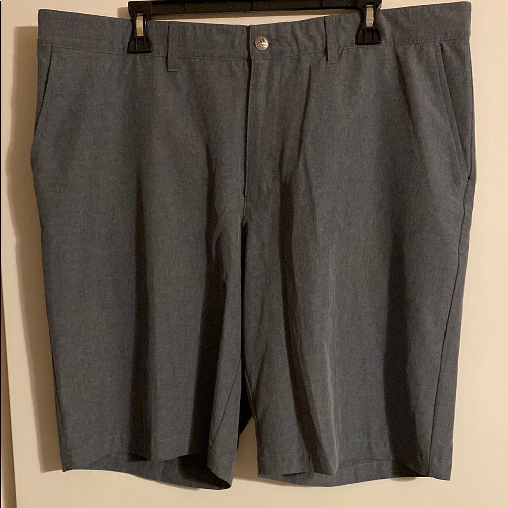 Adidas Gray Flat Front Shorts for Semi-Formal Wear